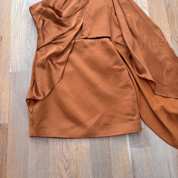 Significant Other Anne One Shoulder Wrap Mini Dress - Picture 5 of 7